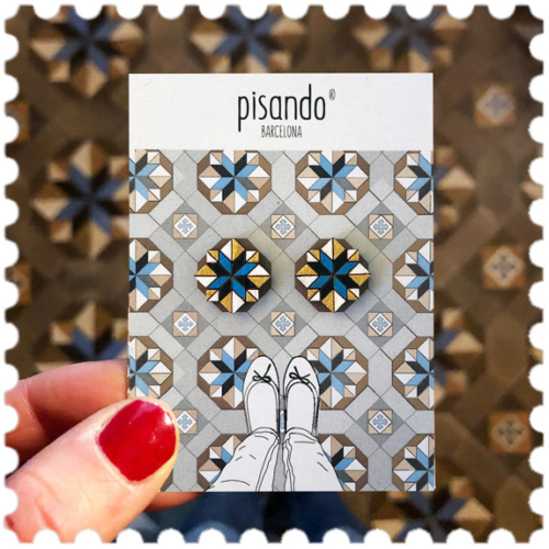 Star Hydraulic tile earrings