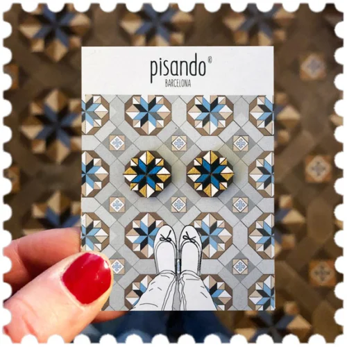 Pendientes baldosa hidráulica estrella